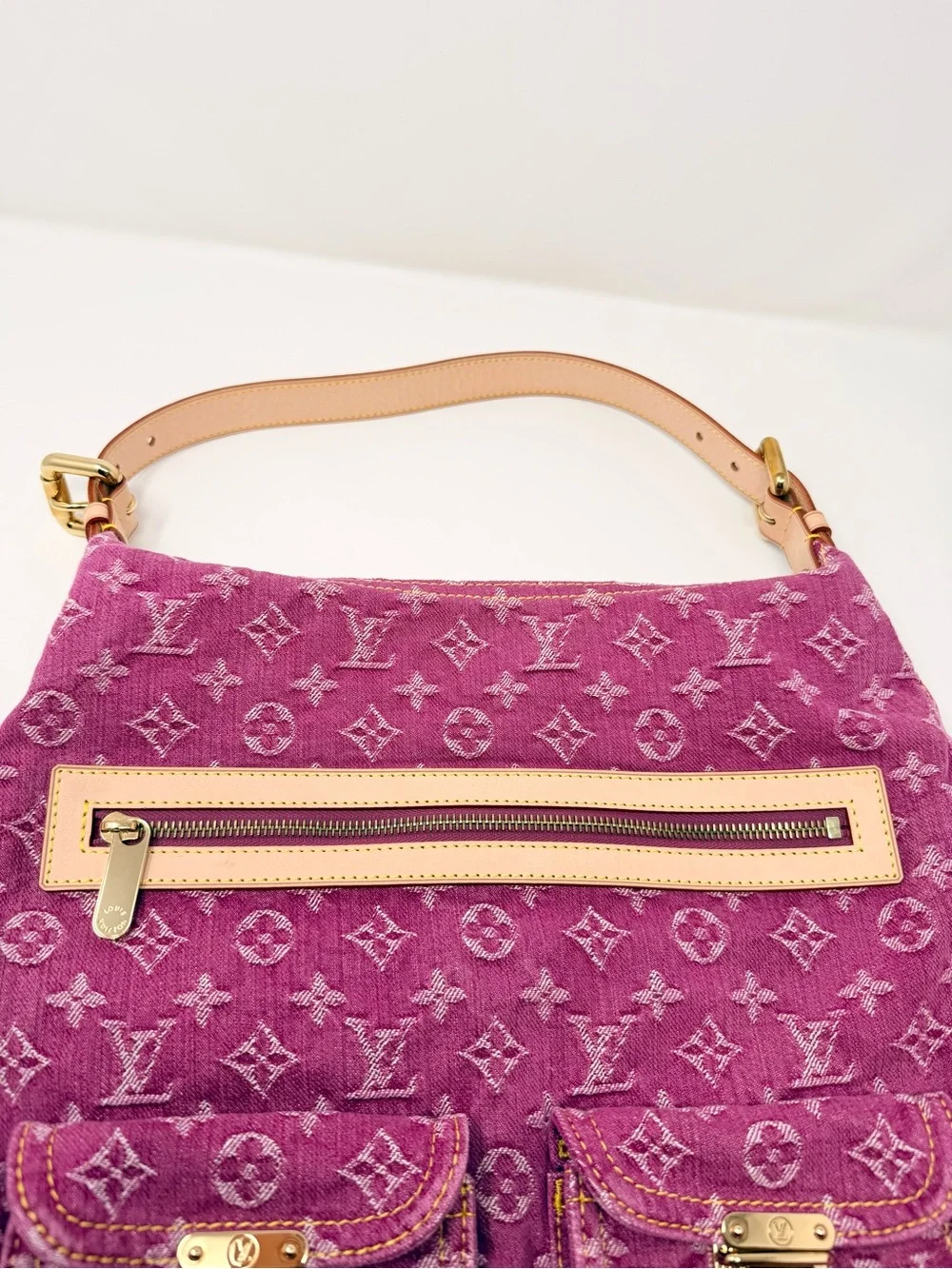 Louis Vuitton Monogram Denim Baggy GM Pink Limited Edition